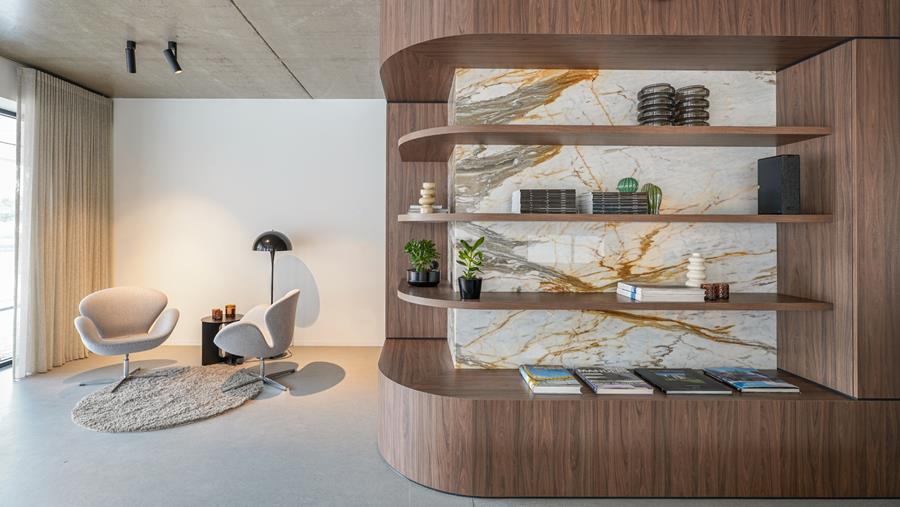 Des murs arrondis sur mesure pour un bureau d'architectes