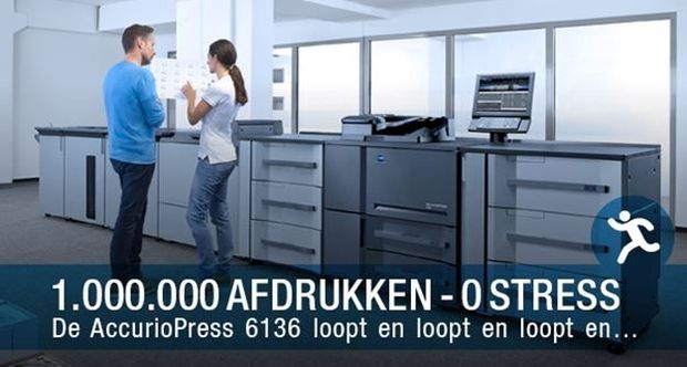 1 000 000 afdrukken in 1 maand, 0 stress = AccurioPress 6136