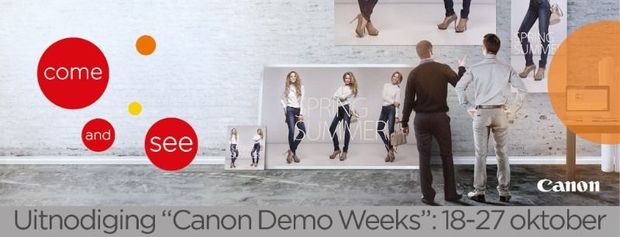 Uitnodiging Canon Demo Weeks: 18-27 oktober