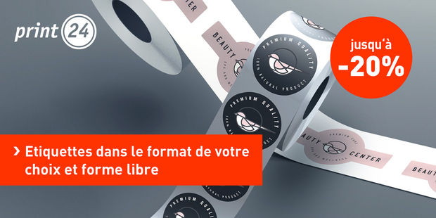 Étiquettes, des plus petites aux plus grandes - également sous des formes spéciales