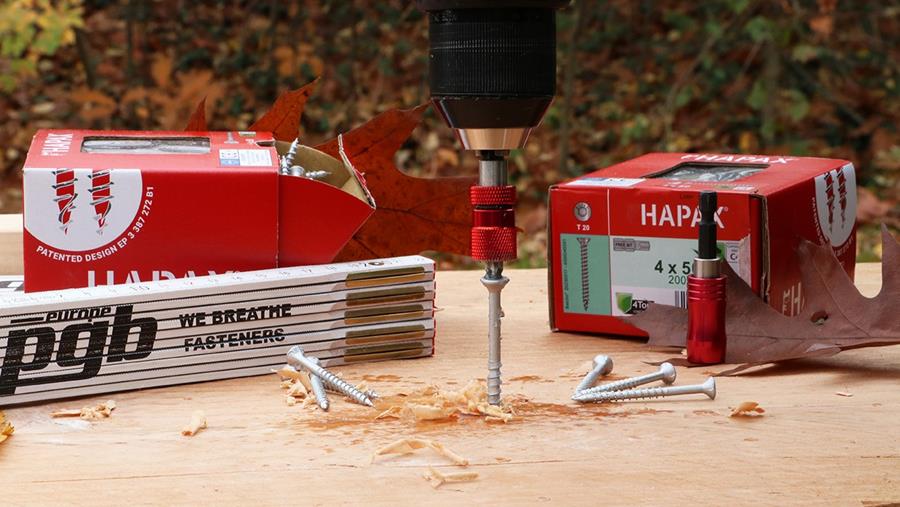Nieuw: Hapax houtschroeven met 4Top-coating