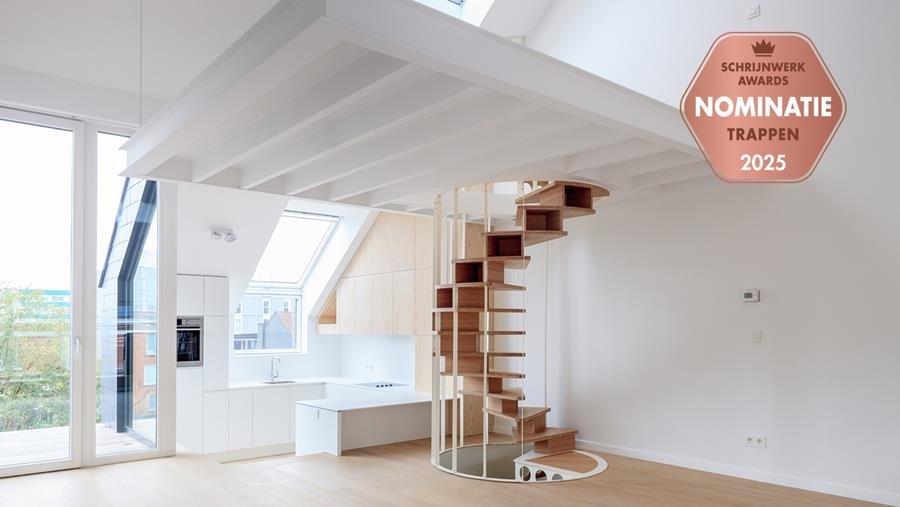 Wenteltrap vormt ruggengraat van eigentijdse loft