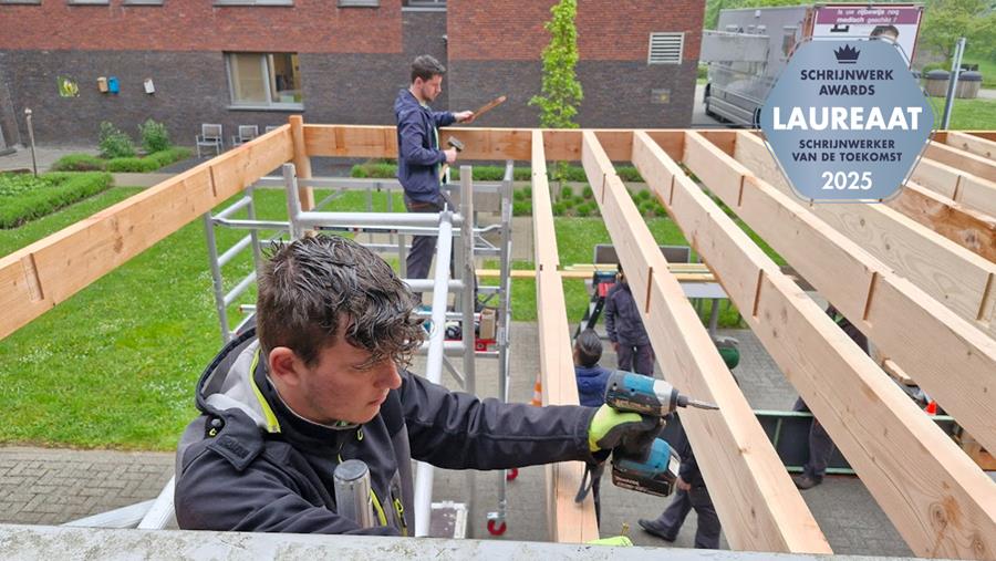 Studenten tonen vakmanschap met duurzaam bijgebouw